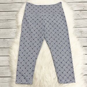 Casablanca Blue and White cropped leggings